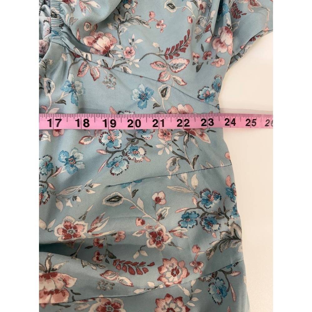 Torrid Maxi Dress 2 Blue Floral Boho Tassel Long Sleeve Tiered Hem - Picture 6 of 10